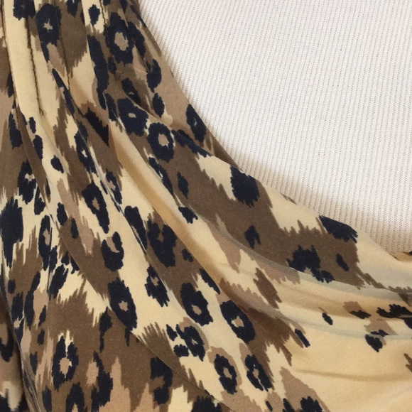 Rafaella leopard-print cowl neck 3/4 sleeve top - Picture 2 of 8